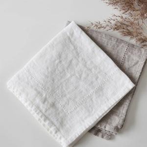 100% Lino 18cm * 18cm Servilletas cuadradas sólidas Decoración Mesa de cocina Manteles individuales Restaurante Hotel Decoración Servilletas - Product Image 4