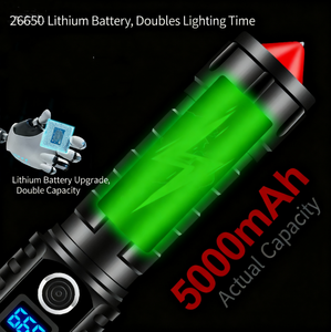 Xuyên biên giới bán chạy nhất siêu sáng <span class=keywords><strong>c</strong></span>ó thể sạ<span class=keywords><strong>c</strong></span> lại P70 hiển thị kỹ thuật số ngoài trời tầm xa Hợp kim nhôm Zoom Đèn pin Trắng - Product Image 4