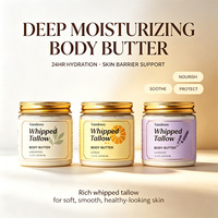 Baume au suif de bœuf nourri à l'herbe, crème fouettée pour le visage, hydratant naturel quotidien pour une peau douce et lisse