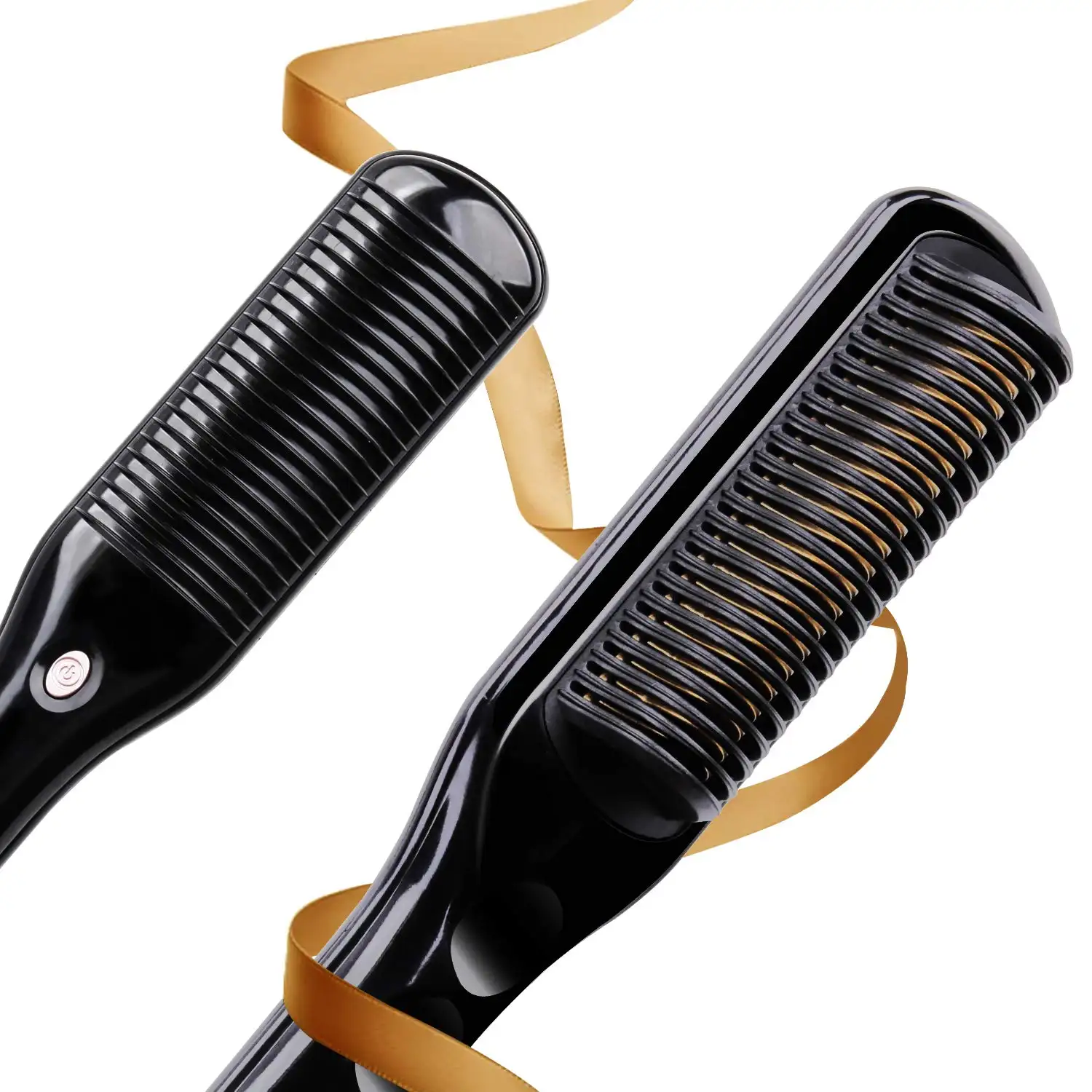 Hair Straightener Brush LCD Display And Ceramic Fast Heating Electric Straightening Brush For Thick Hair