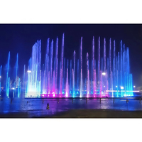 Système de fontaine musicale intelligente contrôlée par ordinateur avec spectacle d'eau synchronisé et éclairage LED pour la conception de places commerciales
