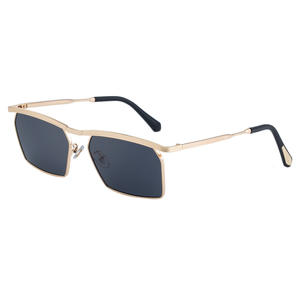Nouvelles lunettes de soleil à monture carrée pour hommes, monture en métal et plastique, Protection UV400, pare-soleil de classe 2, couleur noire WF 5G223 - Product Image 2