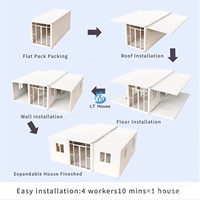 Maison préfabriquée extensible en conteneur 40 pieds 20 pieds prête à l'emploi, villa mobile, maison préfabriquée 2, 3, 4, 5 chambres à vendre