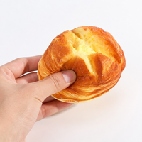 Jouet Squishy Pain Doré à Remontée Lente, Design X Score, Cristaux de Sucre, Anti-Stress, Compagnon Rétractable