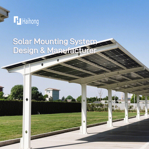 Estacionamiento solar para automóviles Estacionamiento solar Solución simple y segura Riel solar Soporte de panel solar de aluminio - Product Image 1