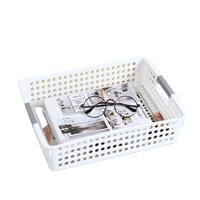 Petit panier de rangement rectangulaire en plastique pour une organisation efficace et une utilisation de l'espace