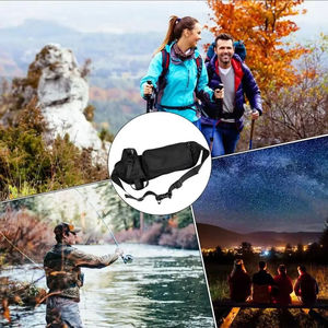 Riñonera Negra de Gran Capacidad para Deportes, Impermeable, Portátil, Accesorio para Ejercicio Matutino, Práctica para Correr - Product Image 2