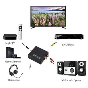 Convertidor de <span class=keywords><strong>Audio</strong></span> Tideseer Hi-Fi 3.5mm Digital, Fibra Óptica, Coaxial, Analógico, Auxiliar, <span class=keywords><strong>RCA</strong></span> L/R, Calidad de Sonido Superior, Aleación de Aluminio - Product Image 2