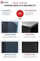 Armoire de serveur en rack sur pied, armoire de rangement pour équipement réseau avec porte en maille haute densité 18U de 800 mm de profondeur