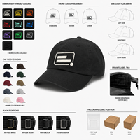 Gorra Dad Cap de Algodón con Perfil Bajo y Visera Curva, Bordado Plano, Paquete Promocional para Vendedores de Estilo de Vida Juvenil con Logotipo Personalizado, MOQ Bajo