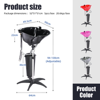 OEM ODM Portable <strong>Shampoo</strong> Bowl with Adjustable Stand Custom Logo Salon Hair Washing Basin