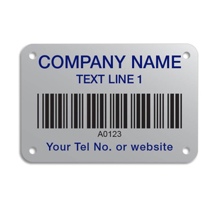 Tùy chỉnh in ấn tự dính kim loại nameplates nhôm Số Mã Vạch nhãn tài sản - Product Image 2