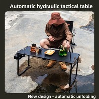 Table de camping tactique pliable multifonctionnelle rectangulaire en acier au carbone pour l'extérieur