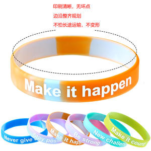 Pulseras de silicona inspiradoras impresas en colores mixtos, 6 paquetes de pulseras con citas motivacionales para hombres y mujeres, joyería decorativa - Product Image 3