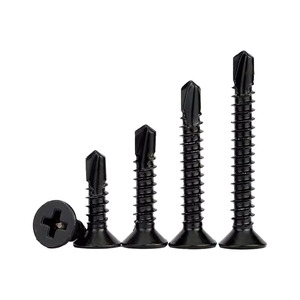 Black Phillips Countersunk Self Drilling Screw M4.8 Metric Class 4.8 For Metal General Industry - Product Image 1
