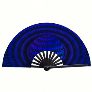 Abanicos de Mano de Bambú Personalizados de 13 Pulgadas, Grandes y Ruidosos, Arte Folclórico Tradicional, para Regalos Empresariales, para Baile en Línea, Abanico de Mano para Fiestas Rave - Product Image 6