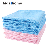 Faible MOQ 10 pièces Chiffon de nettoyage en microfibre multicolore pour la maison, torchon de cuisine, essuie-tout en microfibre