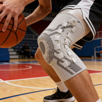 Rodillera de compresión ajustable con cierre magnético suave para protección de la rótula, ideal para voleibol, fútbol y deportes.