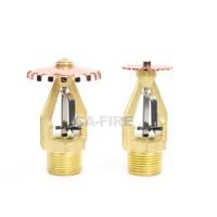 Tête de sprinkler en laiton haute pression argentée pour la lutte contre l'incendie, modèles vertical, suspendu et mural DN15/DN20 pour système de protection incendie