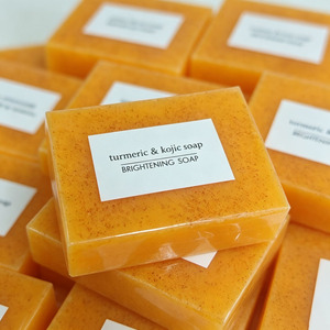 Turmeric Kojic Acid Brightening <b>Soap</b> For Dark Spots Uneven Skin Tone Natural Handmade Face Body - Product Image 2
