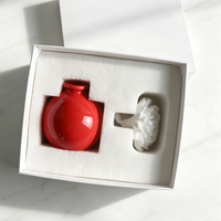 Diffuseur de parfum en céramique Finru avec fleur en céramique, huile essentielle pour la maison, aromathérapie, coffret cadeau pour salon et salle à manger