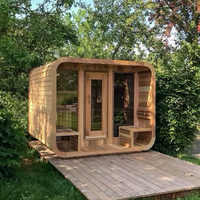 Cabine de sauna en bois sur mesure pour l'extérieur, sauna familial pour jardin, sauna sec personnalisé pour cour arrière, spa sauna sur mesure