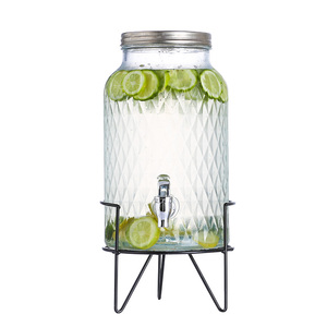 Internet-Famous Niu Bi Grand Seau <span class=keywords><strong>en</strong></span> <span class=keywords><strong>Verre</strong></span> <span class=keywords><strong>Robinet</strong></span> <span class=keywords><strong>Pichet</strong></span> Haute Capacité pour Eau Froide Boissons Maison Vin Fruits Cola Bière - Product Image 1