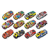 Voitures miniatures en métal à friction en gros, petites voitures de course en alliage pour tout-petits, récompenses pour la salle de classe de maternelle