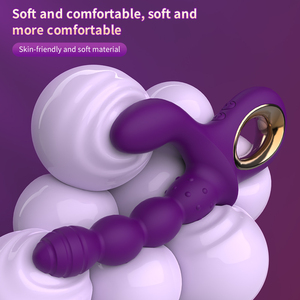 Vibrador Anal de Doble Uso |   <span class=keywords><strong>Dildo</strong></span> con Movimiento de Empuje para Estimulación del Punto G y del Clítoris, Juguete Sexual Unisex para Adultos - Product Image 5