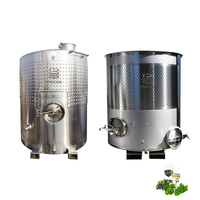 Cuves de fermentation de vin à dessus ouvert d'acier inoxydable de bon prix avec le chariot élévateur mobile
