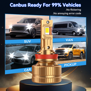 SAIMAN 300W Haute Puissance Triple Tube De Cuivre Led Phares 9005 Feux De Croisement Haute 6000k Triple Cuivre Dissipation Thermique pour <span class=keywords><strong>Voiture</strong></span> - Product Image 4