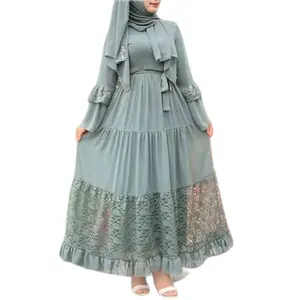 2023 OEM Latest Designs Robe Moroccan Abaya Kaftan Dubai Muslim Dress For Women Casual Islamic Clothing Ethnic Clothing Abaya
