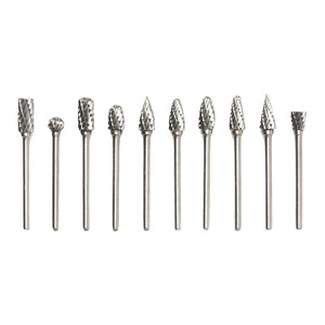 Tête de meulage à Double grain en acier au tungstène 10 pièces sculpture sur bois meuleuse électrique ensemble de moules carbure fraise rotative forets électriques - Product Image 4
