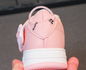 Nuove calzature per bambini per bambini per bambini e per il tempo libero all'aperto <span class=keywords><strong>rosa</strong></span> scarpe Casual traspiranti scarpe da Skateboard per bambine con Bowknot - Product Image 5