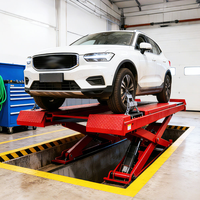 Grand élévateur à ciseaux automatique double pour alignement de roues