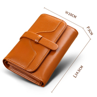 Dompet Kulit Gaya Baru untuk Wanita dengan Lapisan Kulit Bermotif Telapak Tangan