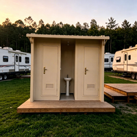 Cabine de Douche et Toilettes Préfabriquée Portable – Conteneur Mobile pour Camping, Mini-Maison, Siège de Douche, Toilettes Squat, Salle de Bain Mobile