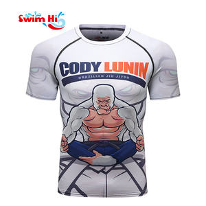 Rashguard personnalisé pour <span class=keywords><strong>le</strong></span> BJJ, chemise de surf, protection UPF, rashguard UV pour <span class=keywords><strong>le</strong></span> BJJ, manches courtes, rashguard imprimé de haute qualité pour <span class=keywords><strong>le</strong></span> <span class=keywords><strong>MMA</strong></span> - Product Image 5