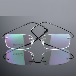 <span class=keywords><strong>Montures</strong></span> <span class=keywords><strong>de</strong></span> <span class=keywords><strong>Lunettes</strong></span> <span class=keywords><strong>de</strong></span> Vue Optiques Sans Monture en Métal Ultraléger en Alliage <span class=keywords><strong>de</strong></span> Titane Tendance pour Femmes et Hommes - Product Image 4