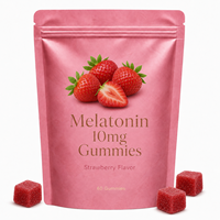 Complément alimentaire à la mélatonine 10 mg, saveur fraise, 60 gommes, marque privée