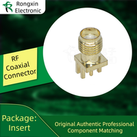 Miniatura de Conector RF Coaxial de Cobre para Montaje en PCB, Orificio Pasante para Dispositivos de Comunicación Inalámbrica