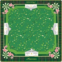 Matras Mahjong Amerika Hijau 33x33 840x840mm, Bahan Neoprena, Dapat Digulung, Kain Mikrofiber, Matras Tenis Kelinci untuk Permainan Papan AS