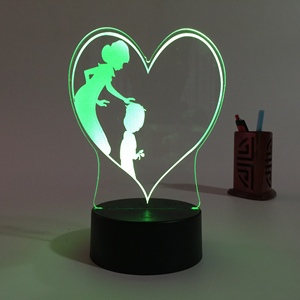 Lámpara Nocturna LED 3D USB, Lámpara <span class=keywords><strong>de</strong></span> Mesa Decorativa con Diseño <span class=keywords><strong>de</strong></span> Madre e Hija, Iluminación <span class=keywords><strong>de</strong></span> 7 Colores para Dormir Bebés, Regalo para el Día <span class=keywords><strong>de</strong></span> la Madre - Product Image 5