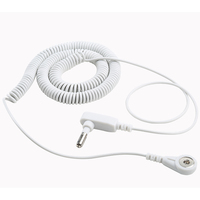 Câble de mise à la terre en PU blanc de 4,5 m (15 pi) avec prise américaine et résistance de 100 kΩ pour la sécurité des lits/tapis de yoga – Produit de livraison directe
