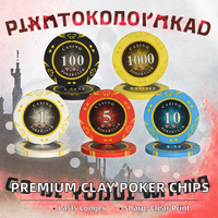 Jetons de poker en argile avec logo personnalisé, jetons souvenirs imprimés sur mesure, jetons de jeu au design personnalisé pour cadeau de club