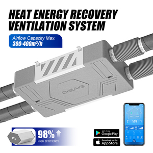 E-VIPO Unité de ventilation à contre-courant de haute qualité, design écologique, efficacité 98%, fonction bypass, échangeur de chaleur, récupérateur - Product Image 6