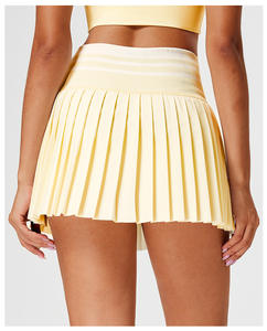 Gonna Sportiva Luyu a Vita Alta in Nylon/Spandex per Donne, Asciugatura Rapida, Plissettata a Righe per Corsa, Fitness e Tennis, Personalizzabile - Product Image 4