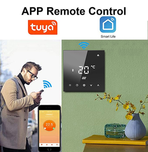 Nhà máy OEM HY607 wifi thông minh tĩnh nhiệt hiển thị kỹ thuật số 5 + 2 lập trình dưới sàn điện sưởi ấm nhiệt Màn hình cảm ứng - Product Image 6