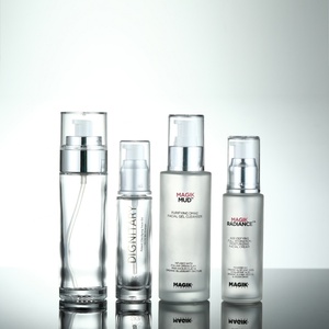 Luxury Cosmetics Packaging Glass Bottle Sets Empty Glass Cream Jar and Pump <b>Spray</b> Bottle Skin Care Set Face Cream Lotion Bottle - Product Image 6