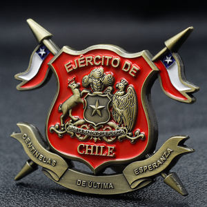 عملات معدنية مخصصة مطلية بالذهب الفضة ثلاثية الأبعاد من النحاس الأصفر للنحاس والكوبرونيكل للتحدي عملات شيلية للنقش - Product Image 1